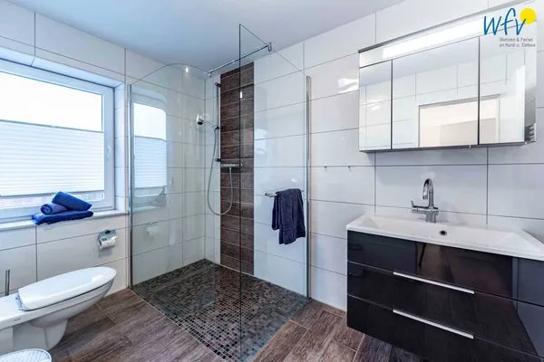 Badezimmer Haus Dünenrose Ferienwohnung Neptun