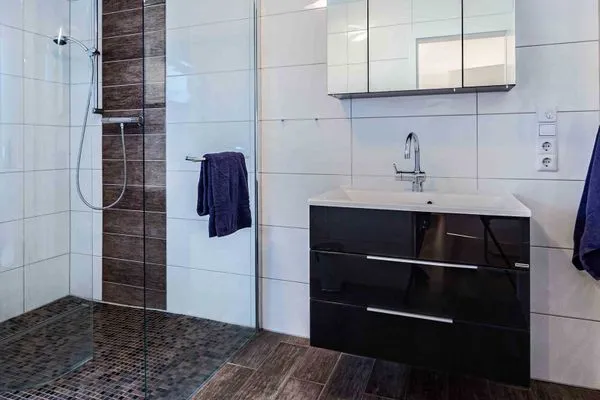 Badezimmer Haus Dünenrose Ferienwohnung Neptun