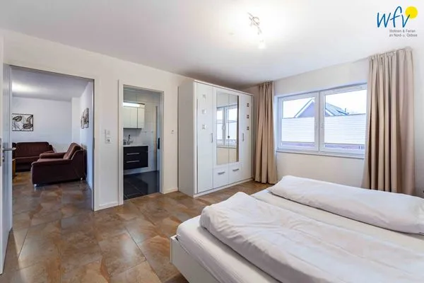 Schlafzimmer Haus Dünenrose Ferienwohnung Neptun