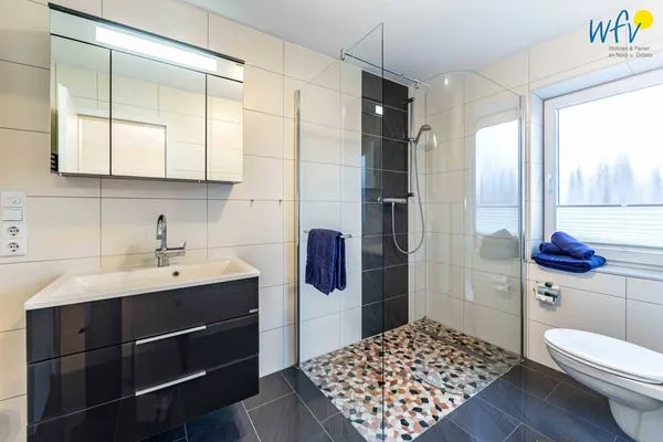 Badezimmer Haus Dünenrose Ferienwohnung Neptun