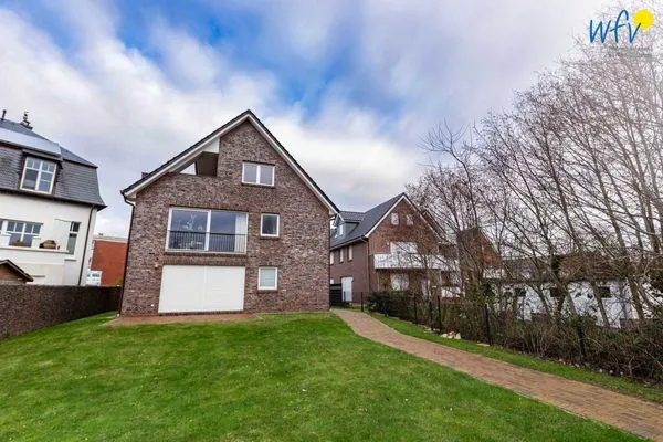 Hauptansicht Haus Inseltraum Borkum Ferienwohnung Muschelsucher