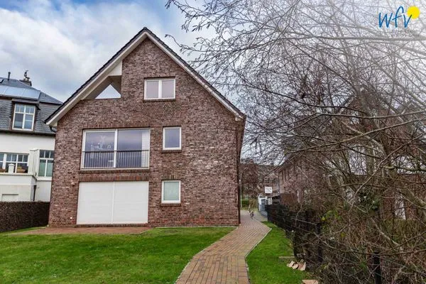 Hauptansicht Haus Inseltraum Borkum Ferienwohnung Muschelsucher