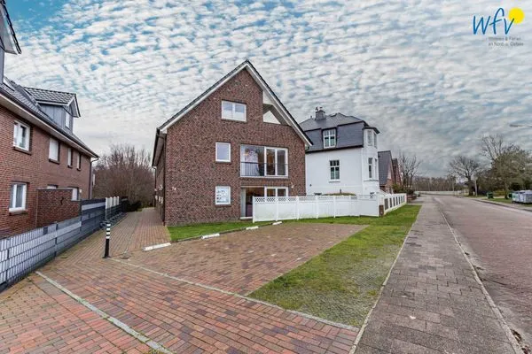Hauptansicht Haus Inseltraum Borkum Ferienwohnung Muschelsucher