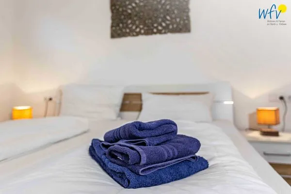 Schlafzimmer Haus Inseltraum Borkum Ferienwohnung Muschelsucher