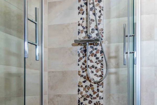 Badezimmer Haus Inseltraum Borkum Ferienwohnung Muschelsucher