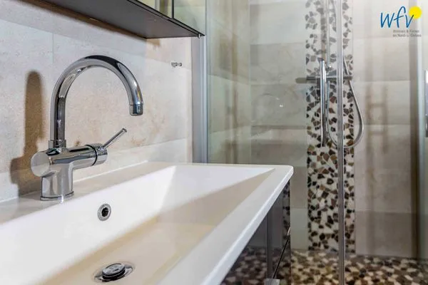 Badezimmer Haus Inseltraum Borkum Ferienwohnung Muschelsucher