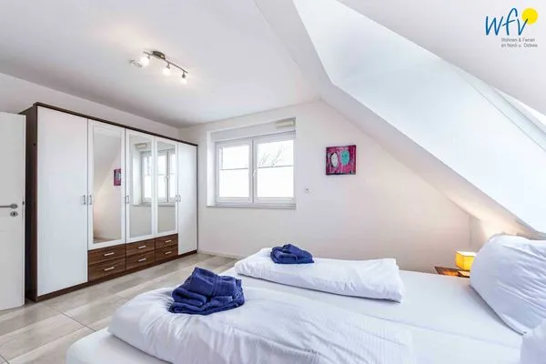 Schlafzimmer Haus Inseltraum Borkum Ferienwohnung Muschelsucher