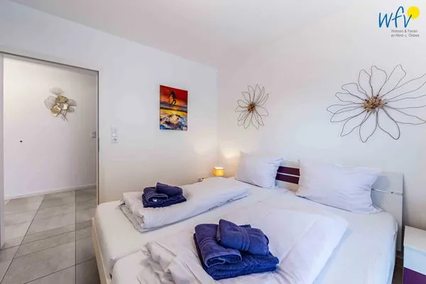 Schlafzimmer Haus Inseltraum Borkum Ferienwohnung Muschelsucher