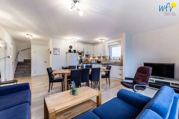 Wohnzimmer Haus Inseltraum Borkum Ferienwohnung Muschelsucher
