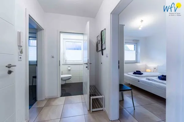 Badezimmer Haus Inseltraum Borkum Ferienwohnung Muschelsucher