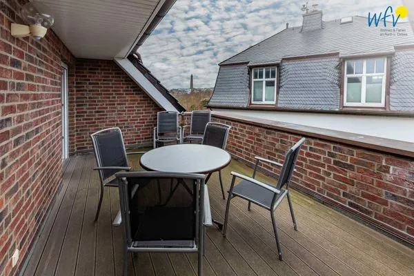Balkon Haus Inseltraum Borkum Ferienwohnung Muschelsucher
