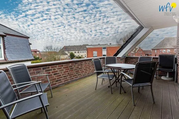 Balkon Haus Inseltraum Borkum Ferienwohnung Muschelsucher