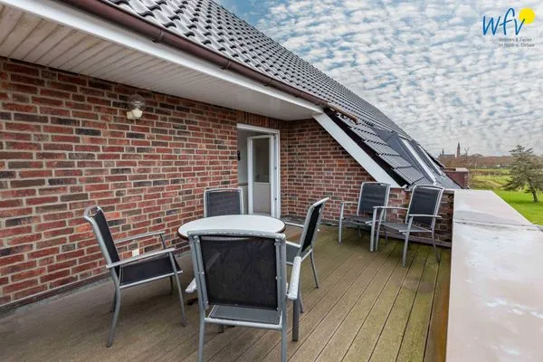 Balkon Haus Inseltraum Borkum Ferienwohnung Muschelsucher