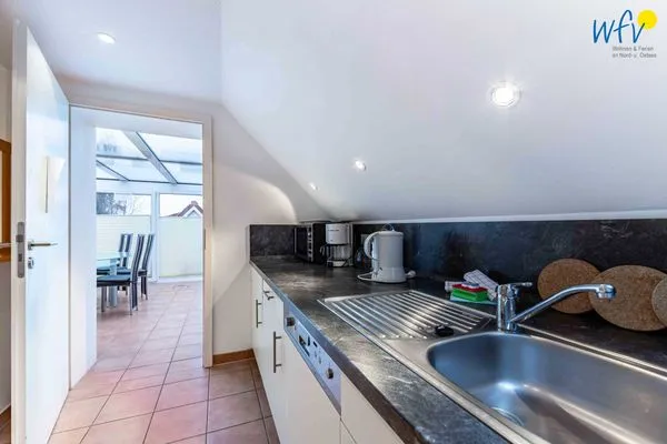 Küche / Küchenzeile Huus an de Tune Ferienwohnung Fidellapje