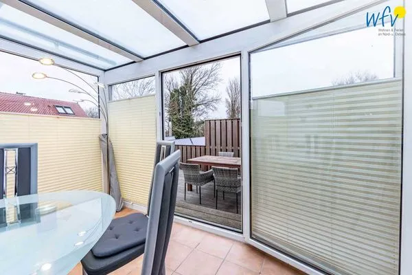 Terrasse Huus an de Tune Ferienwohnung Fidellapje