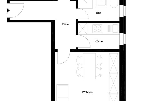  Haus Roseneck Wohnung 4  - Grundriss