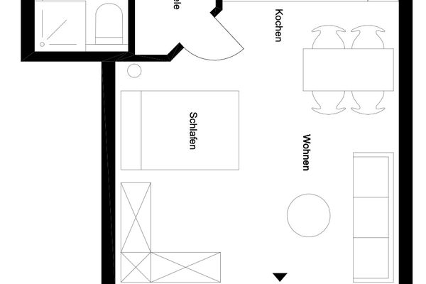  Haus Roseneck Wohnung 6 Norderney - Grundriss