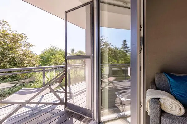 Ferienwohnung Kroonkieker Ostseebad Wustrow - ZweiWasser Alte Seefahrtschule Balkon  Kroonkieker