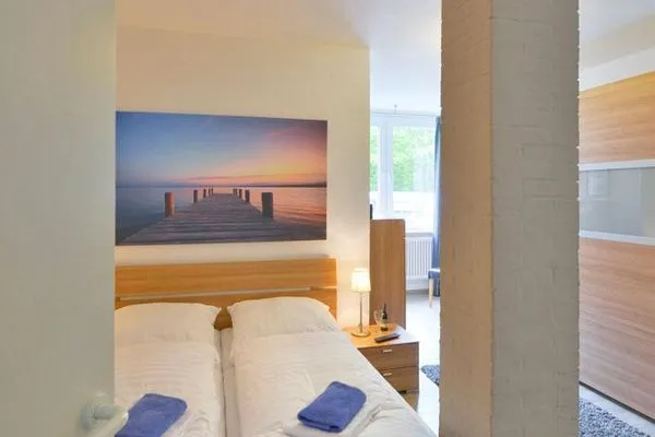 Schlafzimmer Haus am Park Ferienwohnung 1