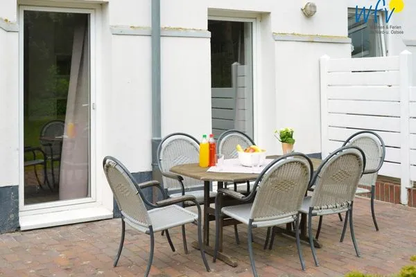 Terrasse Haus am Park Ferienwohnung 1