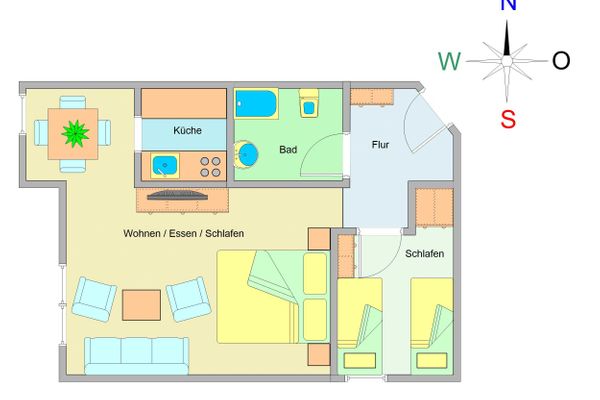  Haus Olymp Fewo 14 Kühlungsborn-West - Grundriss