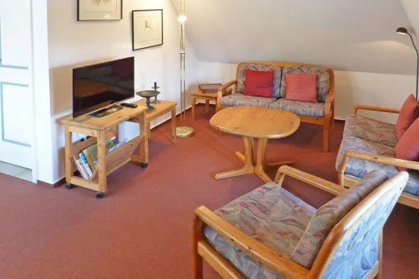 Wohnzimmer in der Ferienwohnung Sillo´s Hüs 3 in Nebel auf Amrum  *Sillo´s Hüs 3*