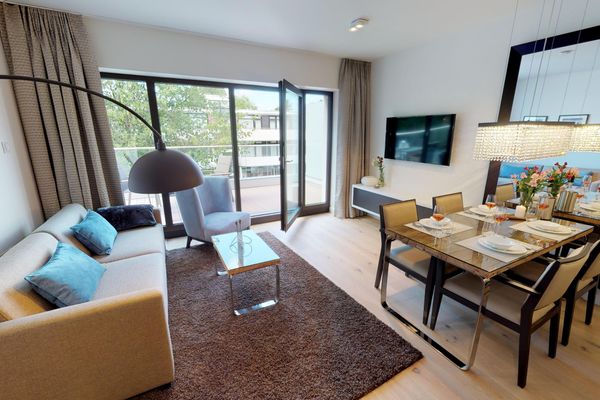 Strandnahe, luxuriöse Ferienwohnung mit Balkon & Sauna - Hundefreundlich