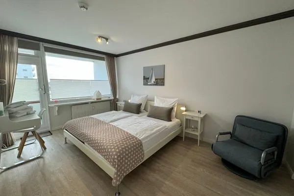 Schlafzimmer Ferienwohnung im Haus Strandstr.22 Strandnah Nordstern - App.72