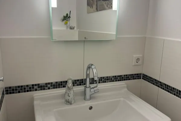 Gäste-WC Ferienwohnung im Haus Strandstr.22 Strandnah Nordstern - App.72