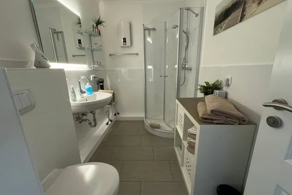 Badezimmer Ferienwohnung im Haus Strandstr.22 Strandläufer- App. 51