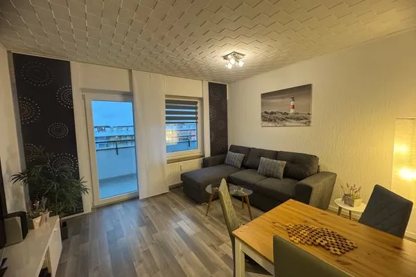 Wohnzimmer Ferienwohnung im Haus Nordland App 106 (Hund)