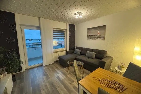 Wohnzimmer Ferienwohnung im Haus Nordland App 106 (Hund)