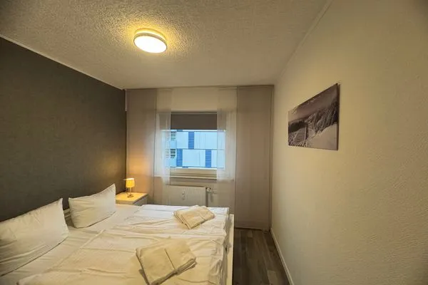 Schlafzimmer Ferienwohnung im Haus Nordland App 106 (Hund)