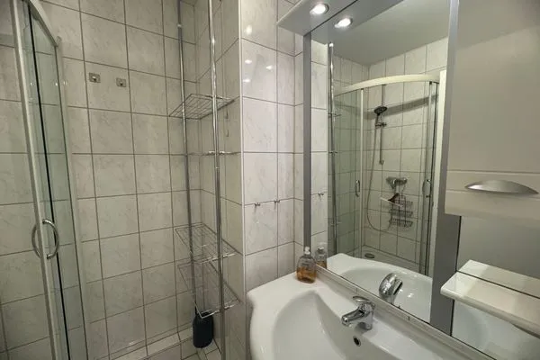 Badezimmer Ferienwohnung im Haus Nordland App 106 (Hund)