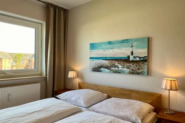 Schlafzimmer Ferienwohnung im Haus Nordland App 43