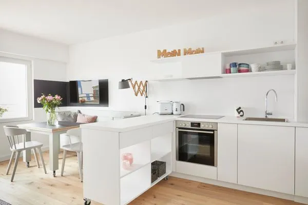 Küche / Küchenzeile Ferienwohnung im Haus Nordland App 105