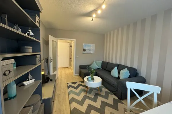 Wohnzimmer Ferienwohnung im Haus Nordland App 118 (Hund)