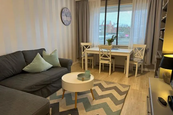 Wohnzimmer Ferienwohnung im Haus Nordland App 118 (Hund)