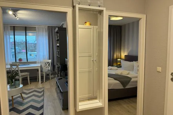 Wohnzimmer Ferienwohnung im Haus Nordland App 118 (Hund)