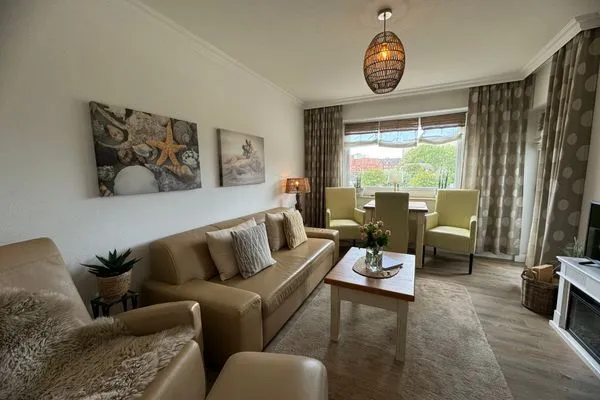 Wohnzimmer Ferienwohnung im Haus Nordland App 35(Hund)