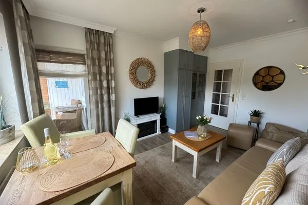 Wohnzimmer Ferienwohnung im Haus Nordland App 35(Hund)