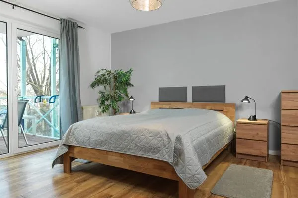 Wohnzimmer Residenz am Yachthafen Mann un Fru