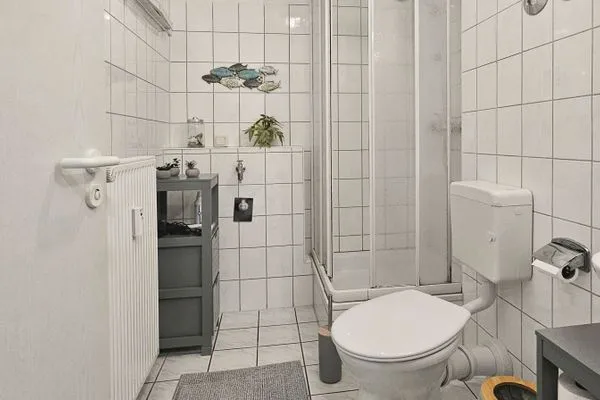 Badezimmer Residenz am Yachthafen Mann un Fru