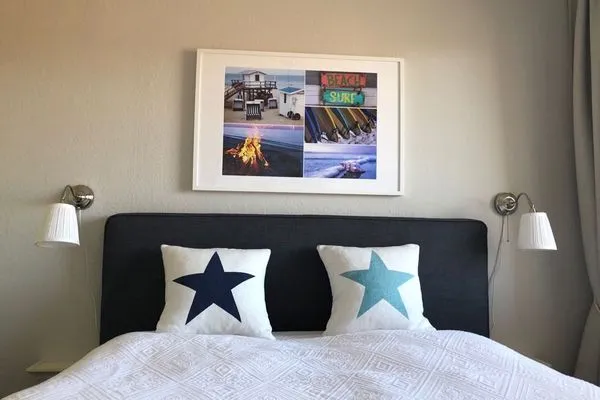 Schlafzimmer Ferienwohnung im Haus Nordland App 34 (Hund)