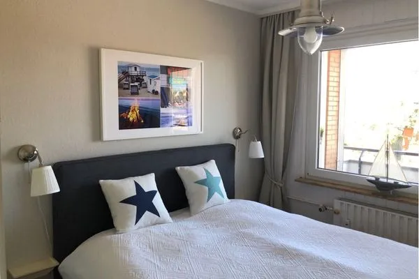 Schlafzimmer Ferienwohnung im Haus Nordland App 34 (Hund)