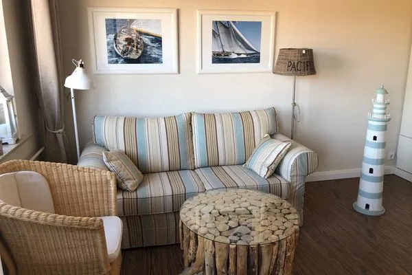 Wohnzimmer Ferienwohnung im Haus Nordland App 34 (Hund)