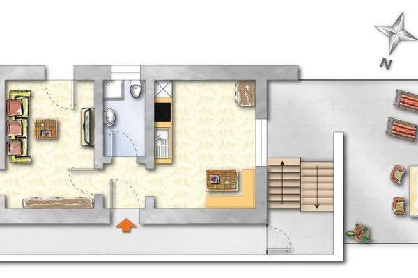  Ferienwohnung Gärtnerhäusle Nonnenhorn - Grundriss