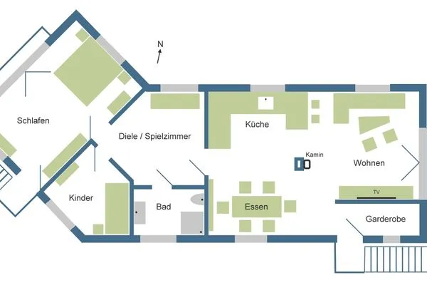 Grundriss  Das zauberhafte Ferienhaus