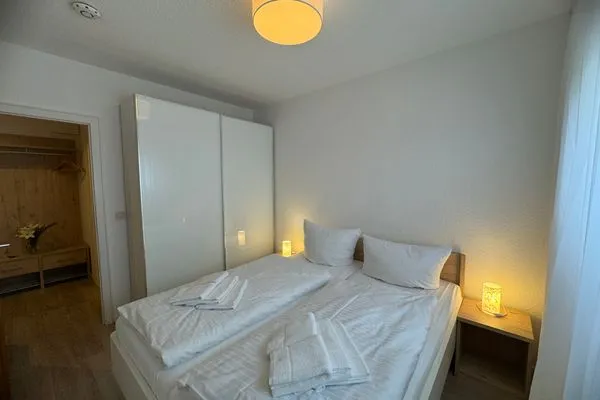 Schlafzimmer Ferienwohnung im Haus Nordland App 78
