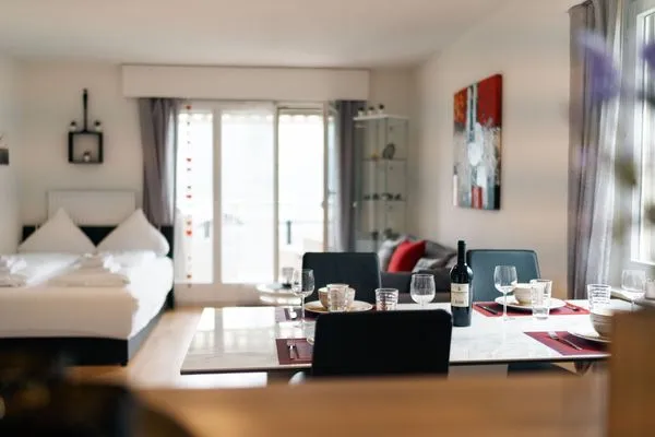 Living room  Apartment Panoramablick